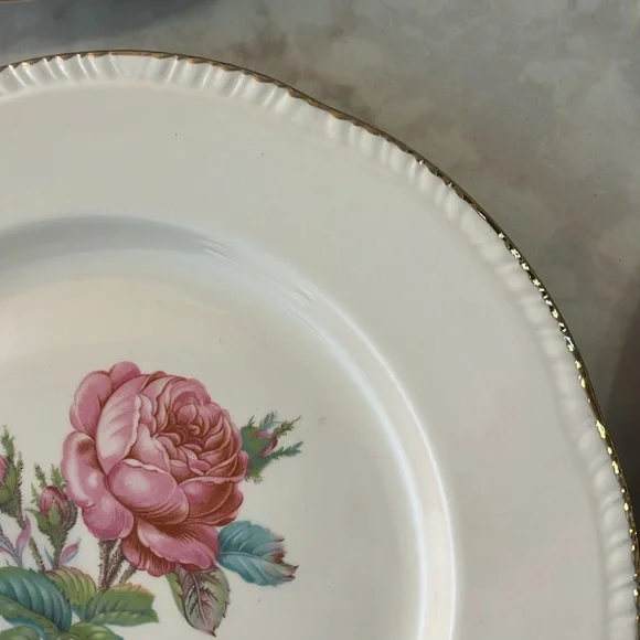 Vintage Homer Laughlin Cunningham Pickett Calirose set of 6 Dinner plates MCM - Picture 3 of 7